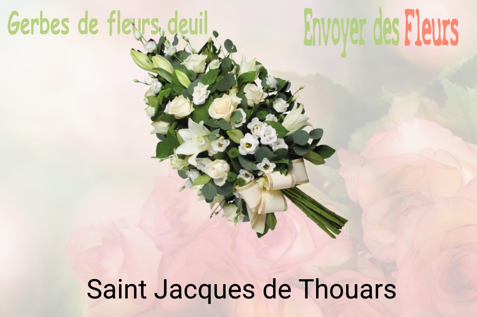 Gerbe de fleurs de deuil livrée à Saint-Jacques-de-Thouars
